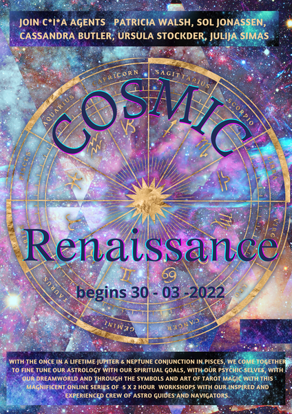 COSMIC RENAISSANCE workshops BEGINS MARCH 30TH. In honour of the once in a lifetime meeting of Jupiter and Neptune in Pisces, we are hosting a series of 5 x 2 hour workshops. Join us!- mailchi.mp/e2e63dc70bfb/c…