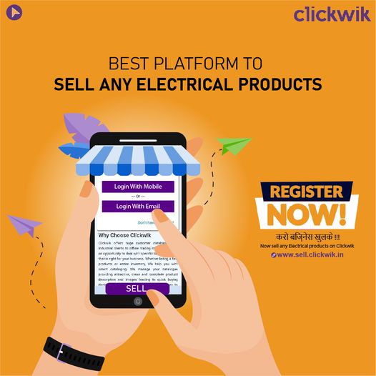 ClickWikIN's tweet image. Looking to sell your electrical products? Clickwik is the perfect platform for you! We offer a convenient way for consumers to find and purchase your products. Register now and start selling today!

Register now: sell.clickwik.in

#ecommerce #business #ecommercebusiness