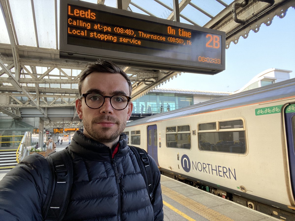 kristianj23's tweet photo. A little earlier this morning, the 8.16am Northern service left Sheffield for Leeds. It's used by hundreds of commuters every day - but it's being axed in May.

I recently joined passengers to find out their thoughts as their daily route to work faces being ditched. (1/6) https://t.co/I0pyTYzdju