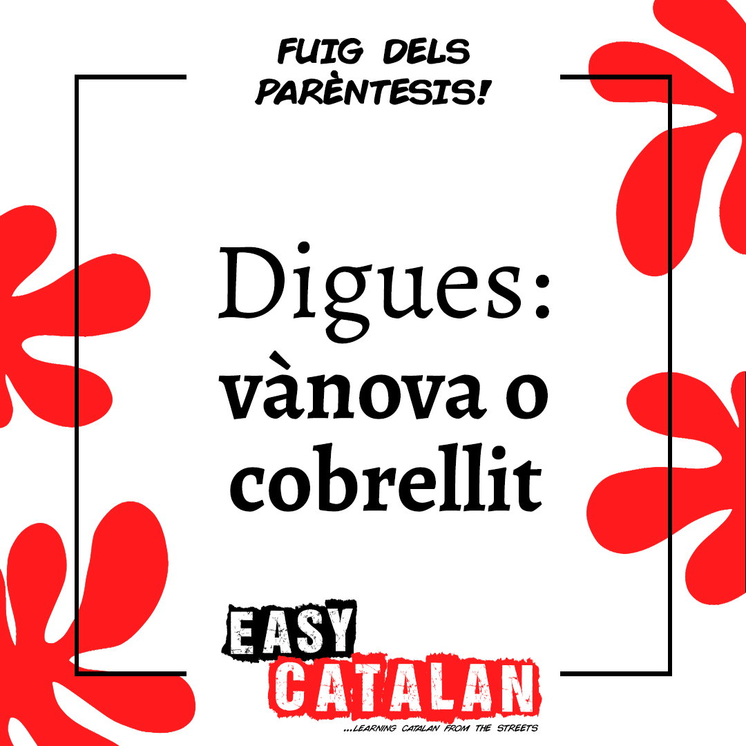 EasyCatalan's tweet photo. En lloc de: colxa ❌
Digues: vànova o cobrellit ✔️
Per exemple: A l’estiu fa tanta calor que no faig servir cobrellit.
🏃 Fuig dels parèntesis amb nosaltres!
#fuigdelsparèntesis #easycatalan #learncatalan #aprendrecatalà #català #catalan #colxa #vànova #cobrellit https://t.co/NaJCwlX8BD
