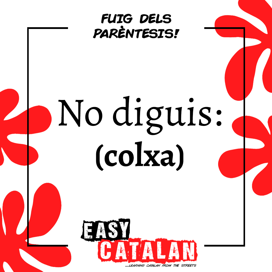 EasyCatalan's tweet photo. En lloc de: colxa ❌
Digues: vànova o cobrellit ✔️
Per exemple: A l’estiu fa tanta calor que no faig servir cobrellit.
🏃 Fuig dels parèntesis amb nosaltres!
#fuigdelsparèntesis #easycatalan #learncatalan #aprendrecatalà #català #catalan #colxa #vànova #cobrellit https://t.co/NaJCwlX8BD