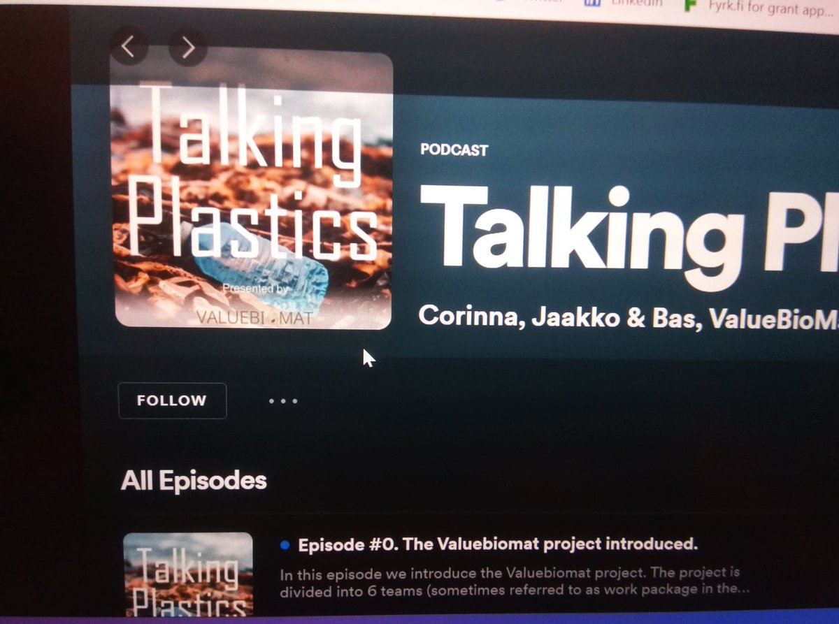 CorinnaCasi's tweet image. @valuebiomat introduced episode in @TalkingPlastics podcast is now out! Together with @bassie54 from @AaltoPolyTech and @j_siltaloppi from @AaltoUniversity, we interviewed our #Valuebiomat colleagues where each group leader introduces their group. @Akatemia_STN, @SuomenAkatemia
