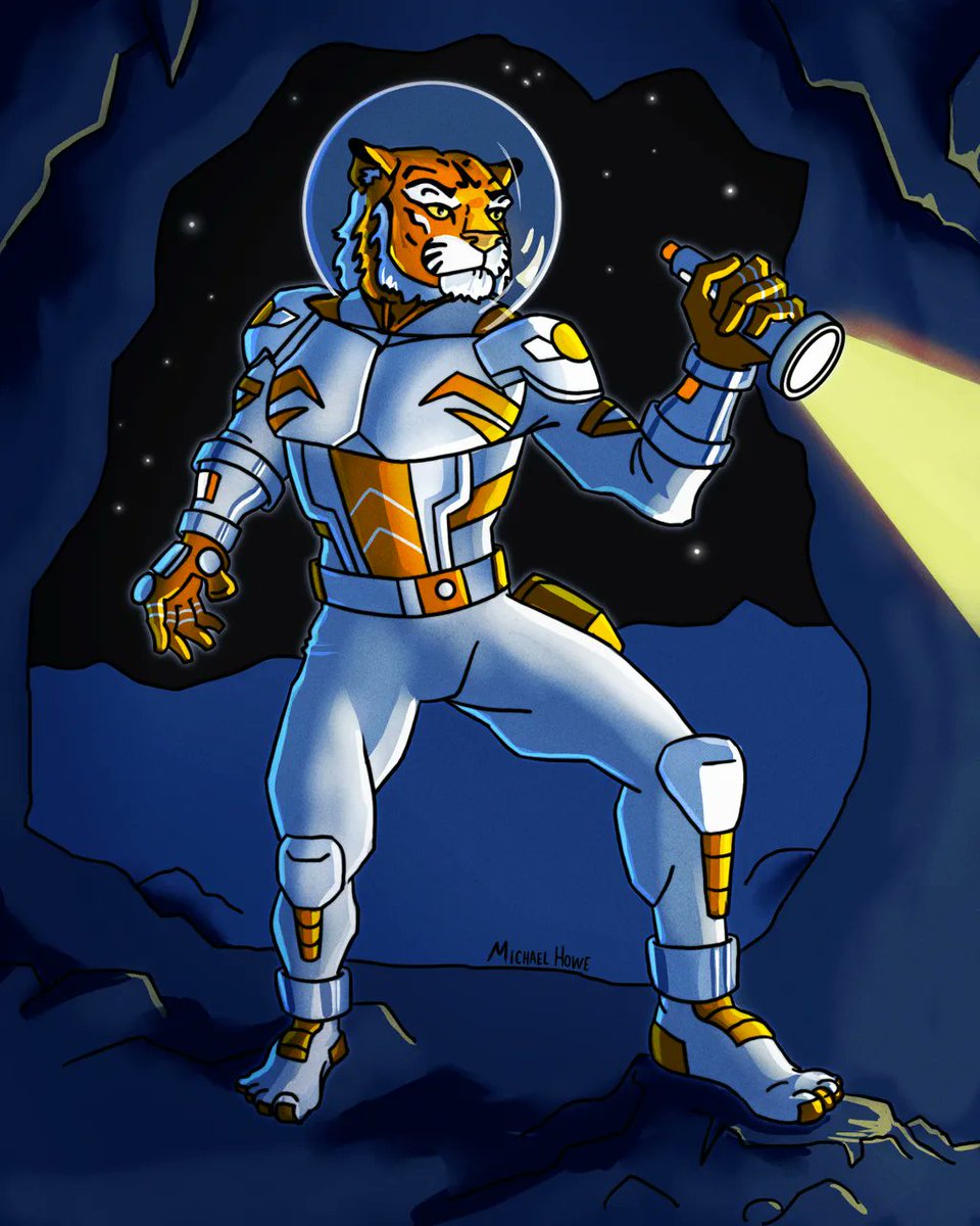 michaelhowearts's tweet photo. I made a new drawing of Space Tiger for the #dtpiysmar22 challenge created by @tonycartoonish using a picture by @theposearchives. It fit perfectly with his character, and I had even considered this pose the first time I drew him.
#drawing #art #illustration #spacetiger #scifi https://t.co/pvuDaZy3L9