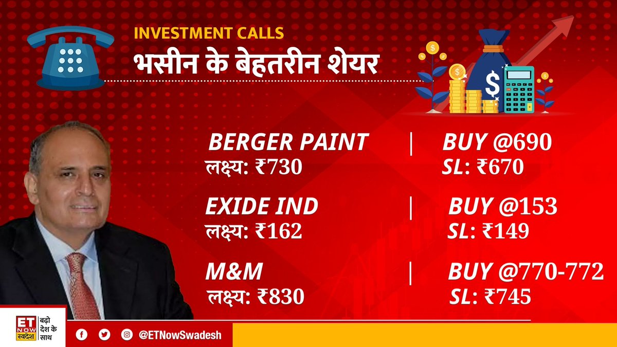 ETNowSwadesh's tweet photo. बाजार उतार-चढ़ाव के बाद मई में नए हाई बनाएगा, दिवाली तक M&M के शेयर का भाव ₹1,000 होगा : संजीव भसीन, डायरेक्टर, IIFL Securities
#MarketWithSwadesh #StockMarket #StocksToWatch #StocksToBuy #BergerPaint #ExideIndia #Autosector #SUV @sanjiv_bhasin @iiflsecurities https://t.co/9gTz9LQFv0