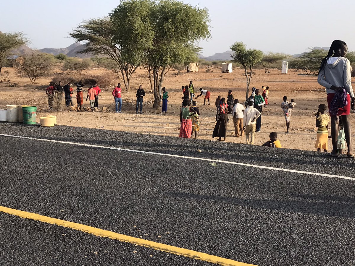 WangetheP's tweet photo. @TurkanaCountyKE people at Loa centre have no water. They are barricading the road and saying they’ve waited 3 months. Can you guys help? https://t.co/PeauuuJX6O