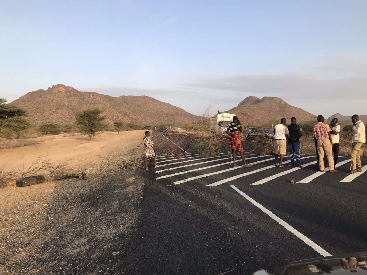 WangetheP's tweet photo. @TurkanaCountyKE people at Loa centre have no water. They are barricading the road and saying they’ve waited 3 months. Can you guys help? https://t.co/PeauuuJX6O