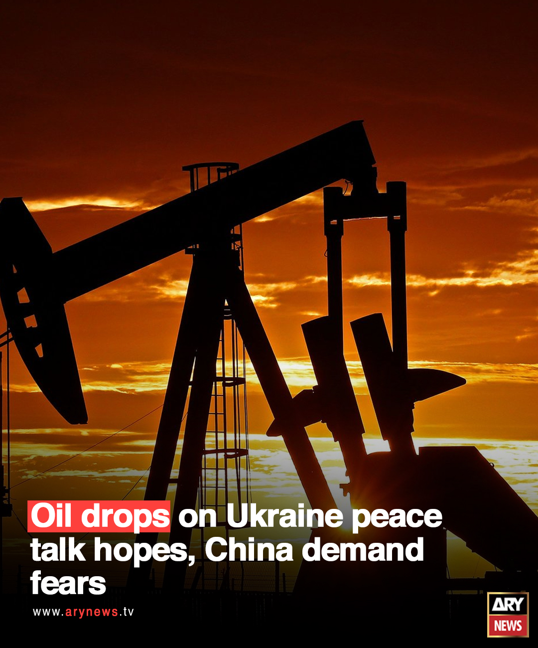 ARY NEWS on Twitter: "Oil prices dropped, extending losses from the  previous day as Ukraine and Russia headed for peace talks and on fears of a  drop in fuel demand in China