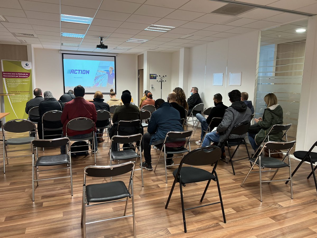 👋 1ère réunion d’information collective pour l’ouverture du magasin #ACTION à Lille-Sud. 45 demandeurs étaient présents dont 39 qui passeront les tests via la Méthode de Recrutement par Simulation cette semaine. <a href="/M_Lepers/">Marie Lepers</a> <a href="/BonelCharlotte/">charlotte bonel</a> @fabrice_balent <a href="/Stephaniedemai1/">Stephanie demailly</a>