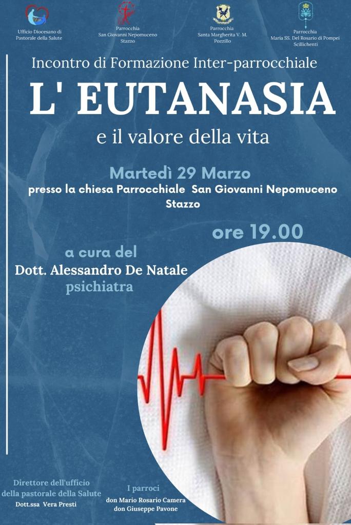DiocesiAcireale's tweet photo. Parrocchia San Giovanni Nepomuceno #Stazzo 
#martedì29 marzo ore 19.00
Incontro di #formazione
L' EUTANASIA ED IL VALORE DELLA VITA https://t.co/gPRrxvDsRz