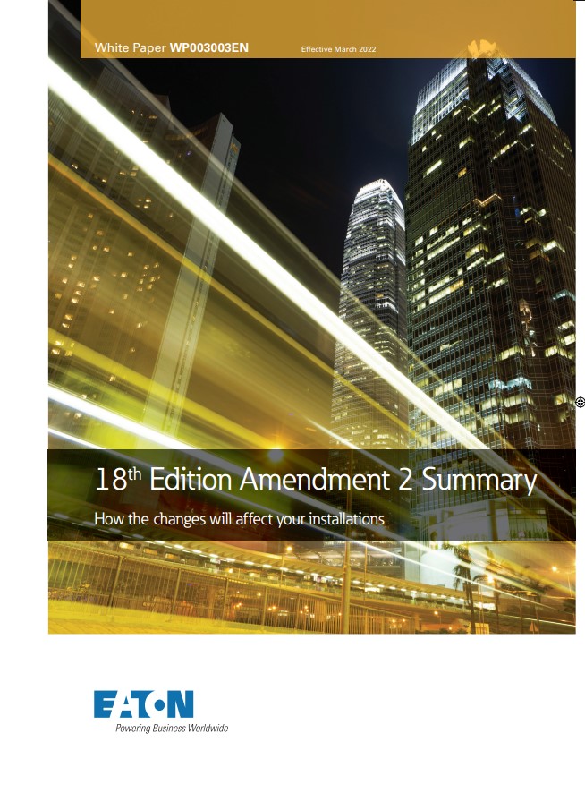 Our free guide to the key changes to #bs7671 amendment 2 is now available for download. Click the link below to find out more 
eaton.works/3IyVP7E