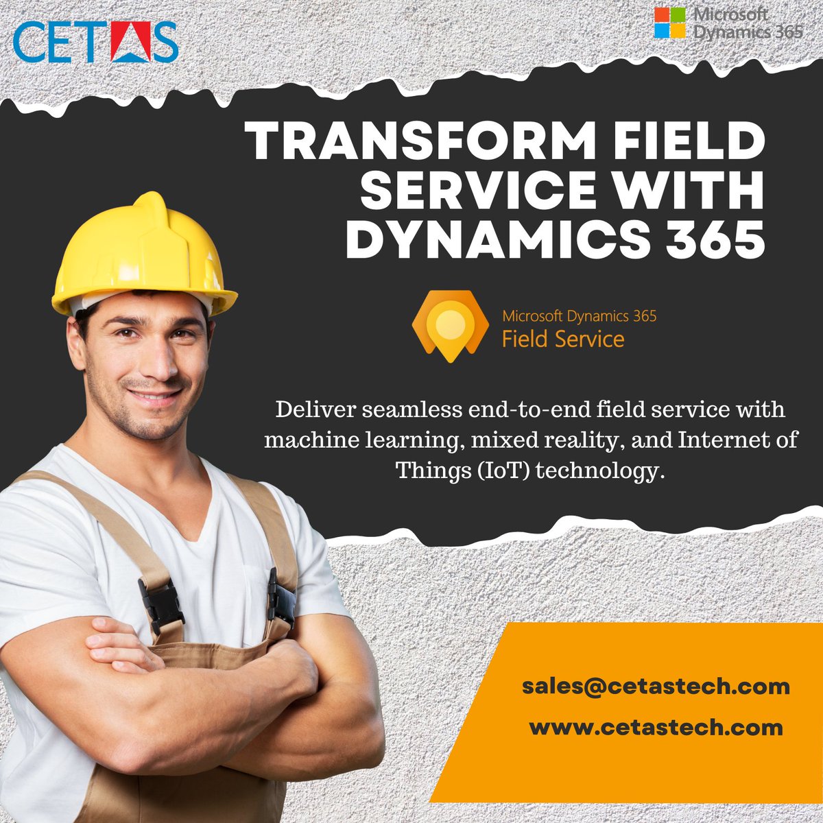 cetastech's tweet photo. Digitally transform with Field Service -Equip employees with the right tools and relevant work-order data so they’re prepared for each service dispatch, every time
Get started with Dynamics 365 Field Service- contact us to schedule the demo
#cetastech #msdyn365crm #fieldservice https://t.co/1CtewVn3jX