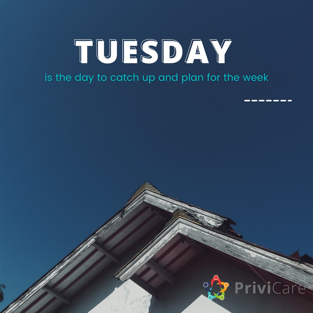 privicare's tweet photo. If your Monday wasn't so great, try again on Tuesday. Mondays are usually filled with last week's work, long meetings, and lots of coffee. It's fine to be late. Tuesday is the day to catch up and plan for the week!

#motivational #weekmotivational #whattodo #lifehacks https://t.co/SfHnOFFrTX