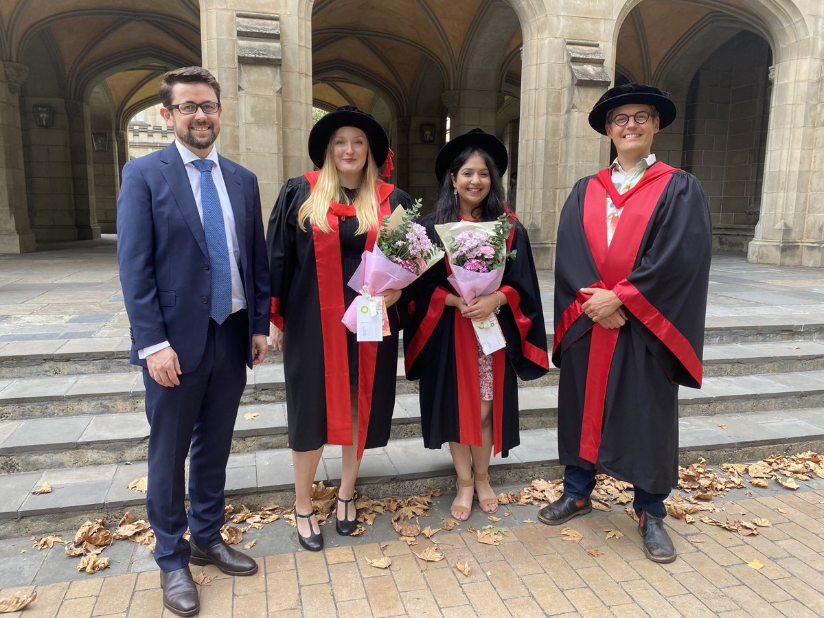 Huge day for the lab! Congratulations on joining the Dr club and finally being able to graduate ⁦<a href="/KatMitchell_Sci/">Kat</a>⁩ and ⁦<a href="/AishKul/">Ash Kulkarni</a>⁩. Hopefully ⁦<a href="/JonathanPojer/">Jonathan Pojer</a> can make next one. Everyone expertly⁩ co-supervised by Joep Vissers ⁦<a href="/PeterMacRes/">Peter Mac Research</a>⁩ ⁦<a href="/UniMelb/">University of Melbourne</a>⁩