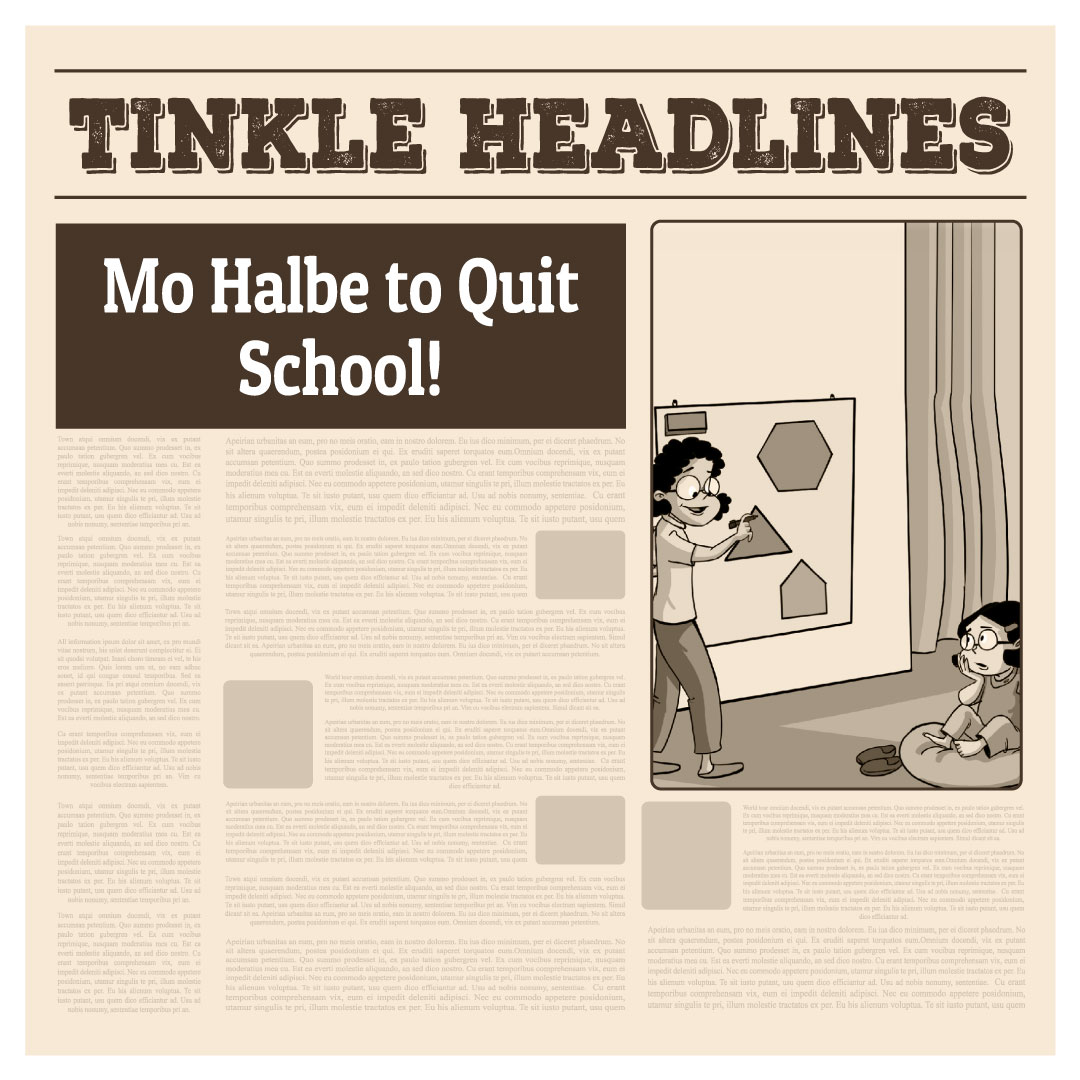 TinkleMagazine's tweet photo. There's maths mayhem at the Halbe household! Will the notoriously tough subject cause Mo Halbe to quit school?
https://t.co/3DlHiitg7f
#TinkleHeadlines #inaminamynahmo #maths #exams #mathematics #studies #school #jaggu #sisters #siblings #family #funny https://t.co/MiQc4FcIQE