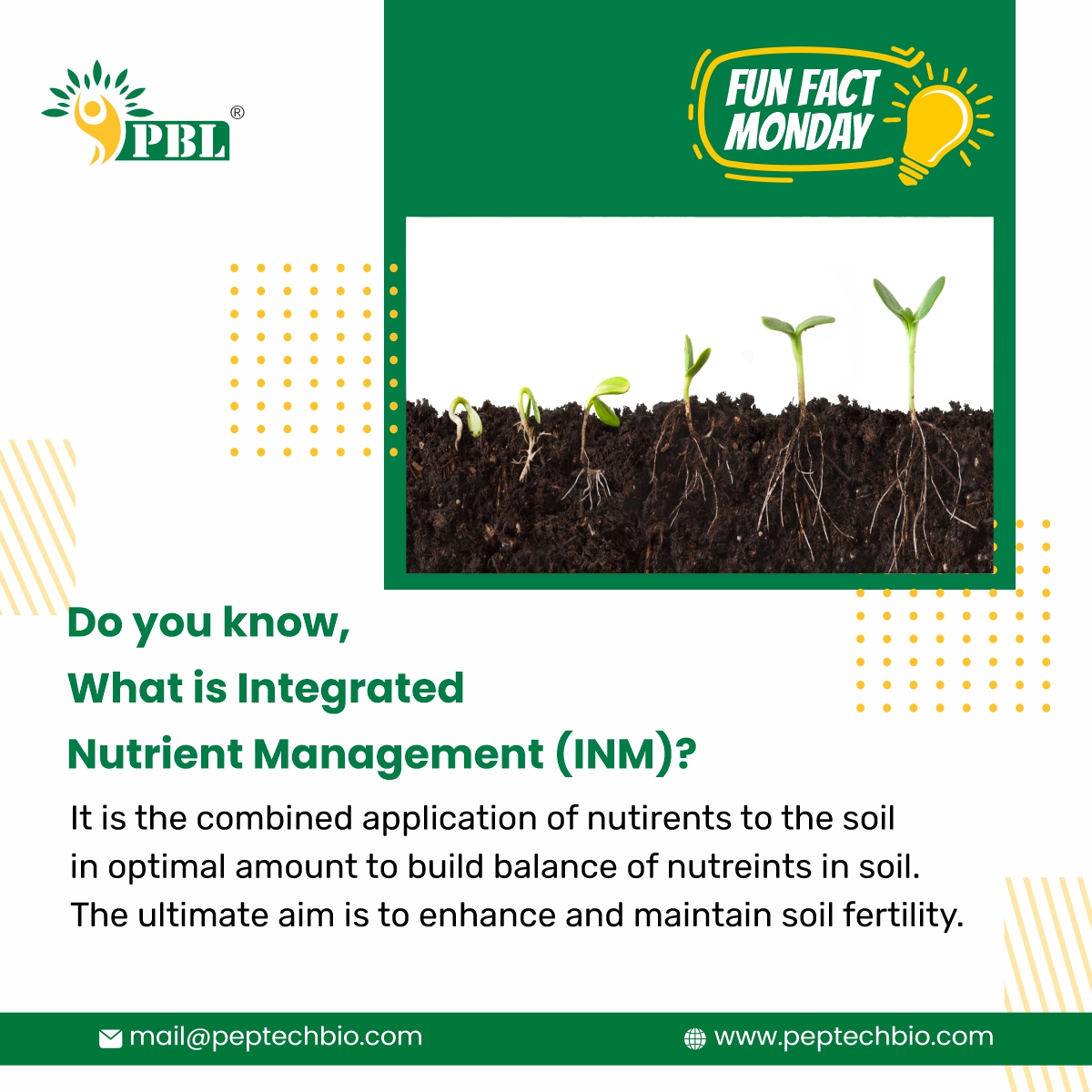 It is necessary to balance the soil nutrient input with the crop requirement. If the nutrients are applied at the right time and in adequate quantities, optimum crop yield is obtained. 
#agriculture #peptech #farming #crops #cropproduction #soil #nutrients #plantnutrients https://t.co/aV3Rzi8MDm