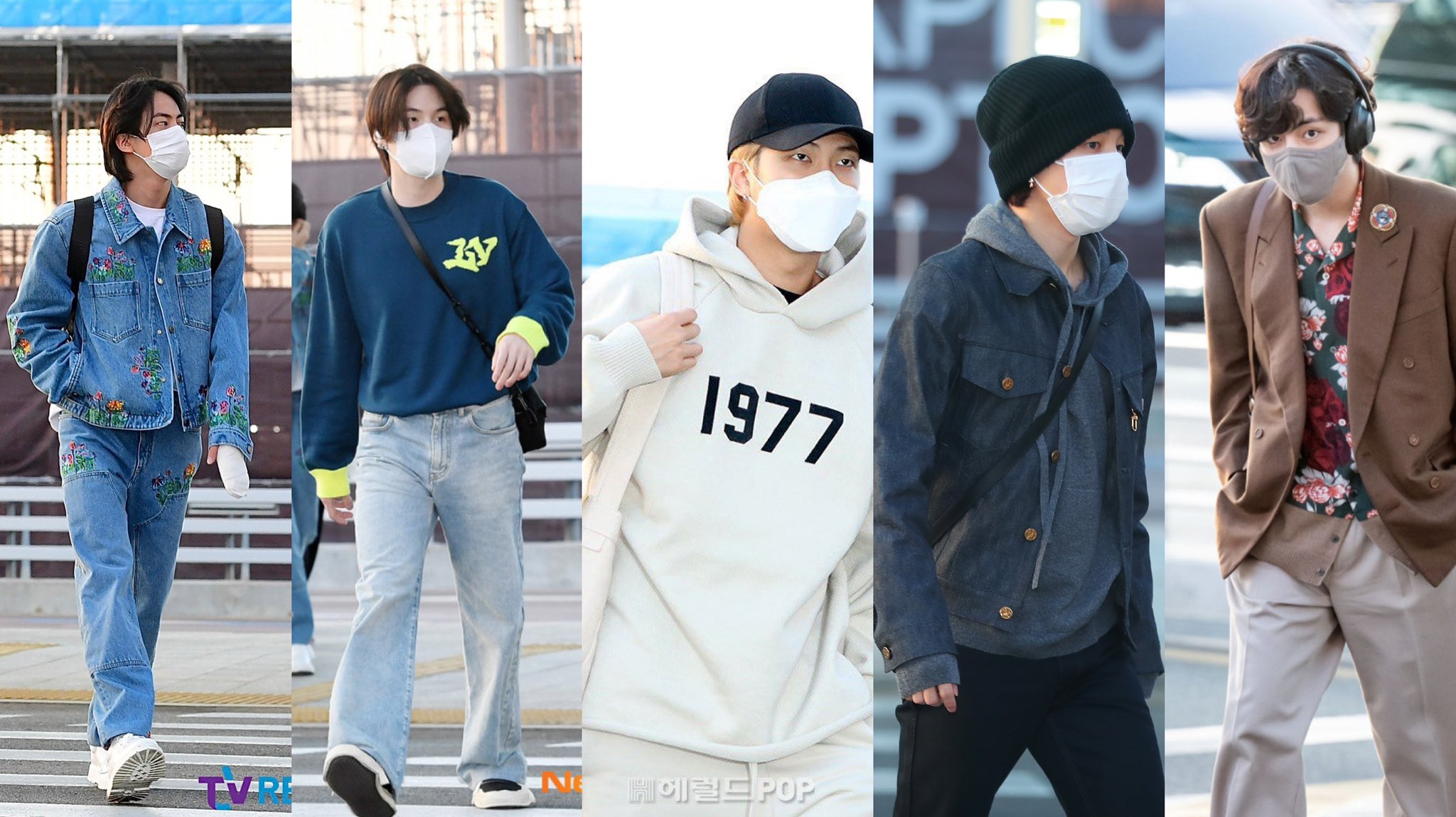 Stylish·BTS on X: 220529 #BTS Incheon International Airport pt.2 #JIMIN # TAEHYUNG Sandro，LOUIS VUITTON，Bottega Veneta，BODE，Nike，Chanel，Delvaux  #방탄소년단 @BTS_twt  / X