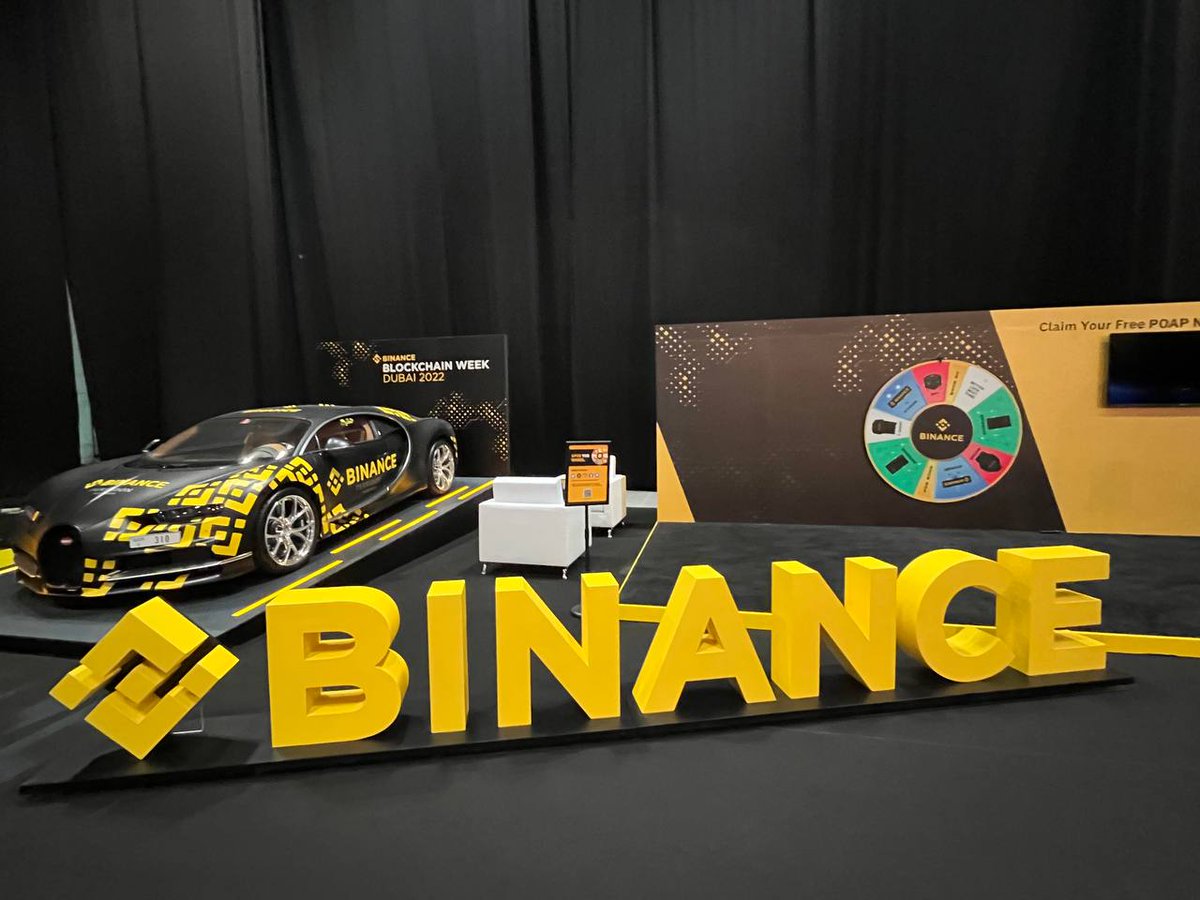 binance's tweet photo. It's Day 2 and there are still items to be won at the #Binance booth! 

If you're at #BinanceBlockchainWeek, head over to the booth - you might win yourself an NFT or that Binance swag you've been after! https://t.co/zt260FdsDf