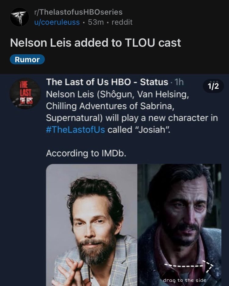 Nelson Leis vai interpretar Josiah em The Last of Us, mas fã encontra  indício que ele pode ser David