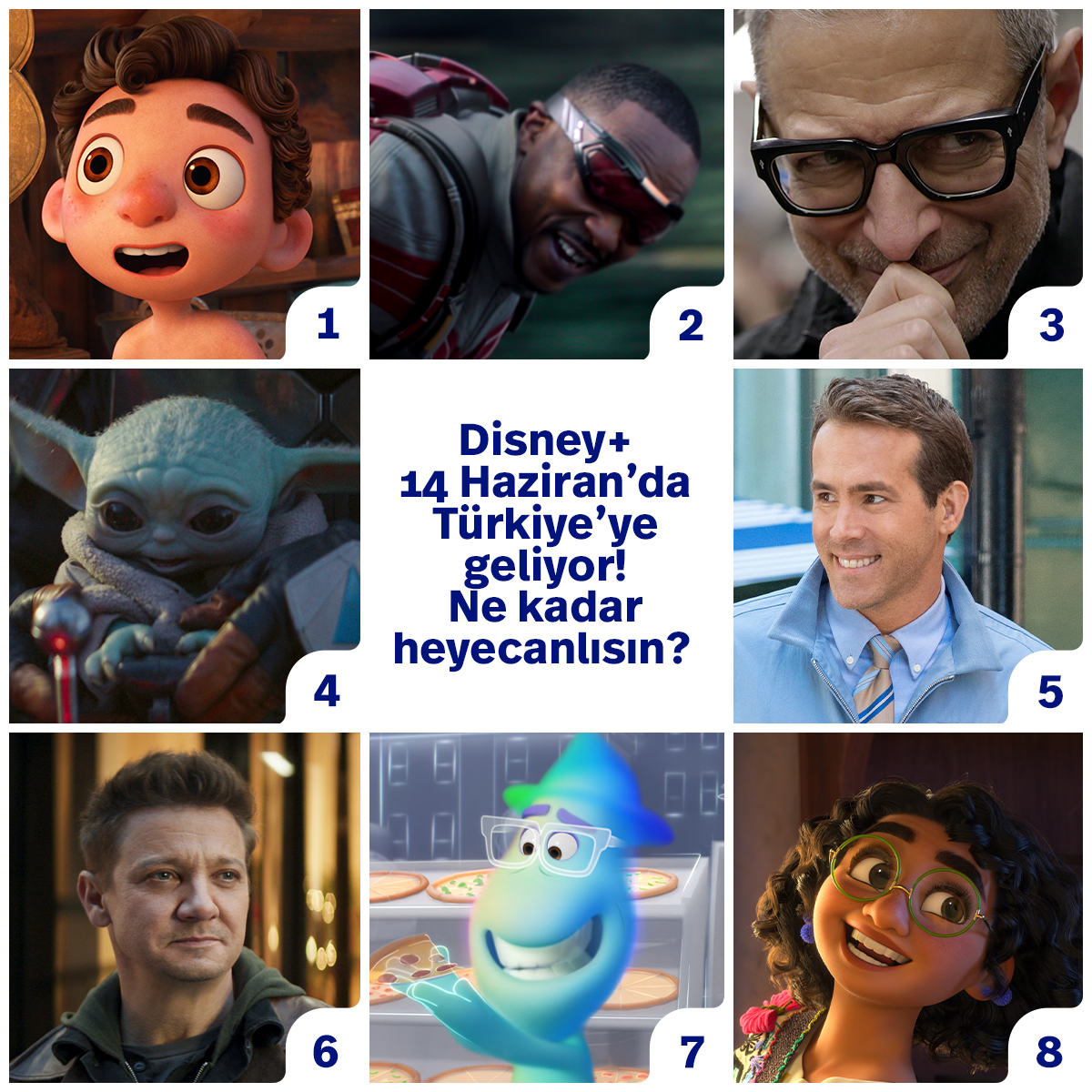Aylık 34,99 TL’ye Disney ve Pixar'dan Luka ve Soul, Disney’den Enkanto: Sihirli Dünya, Marvel Studios’tan The Falcon and The Winter Soldier ve Hawkeye, National Geographic’ten Jeff Goldblum'un Dünyası, Star Wars dizisi The Mandalorian, Free Guy ve çok daha fazlası…