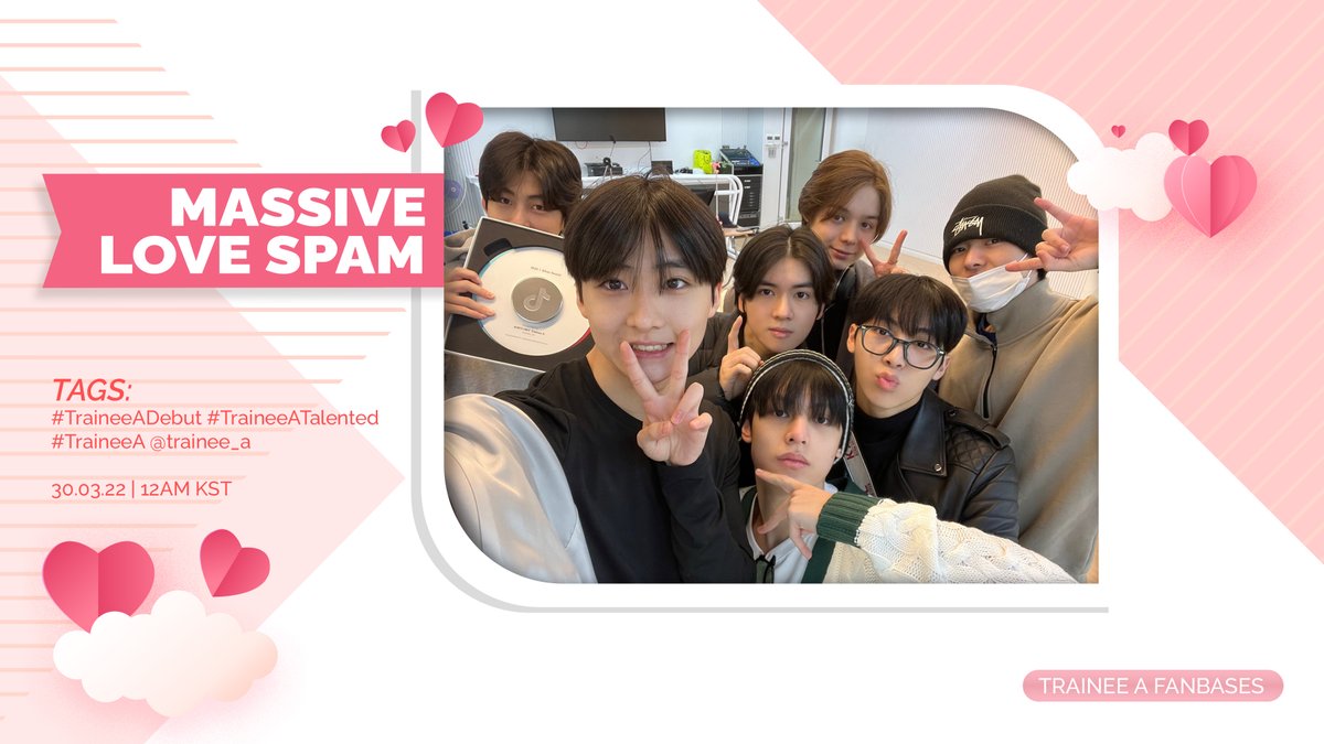 TRAINEEAPeru's tweet photo. [ MASSIVE LOVE SPAM ]

AEONs ayúdanos a comentar el siguiente TikTok de manera masiva con mensajes positivos hacia los chicos 💗

🔗 https://t.co/yPGmZYxNLe

Haz una captura de tu comentario y usa los siguientes TAGS:
#TraineeADebut #TraineeATalented #TraineeA @trainee_a https://t.co/yYg2buF6ph
