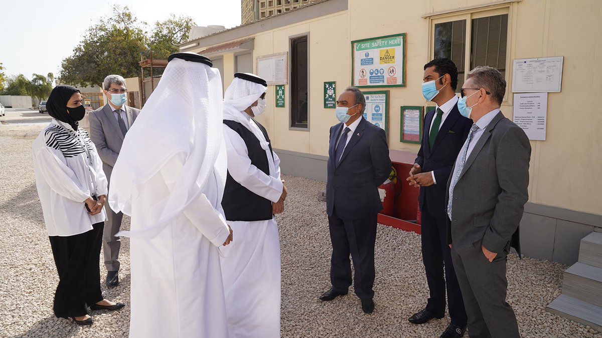 PolytechnicBH's tweet photo. قام سعادة م عصام بن عبدالله خلف وزير الأشغال وشؤون البلديات والتخطيط العمراني وسعادة م وائل بن ناصر المبارك وزير شؤون الكهرباء والماء رئيس مجلس أمناء بوليتكنك البحرين بزيارة لحرم البوليتكنك لمتابعة مشاريع توسعة حرم الكلية بحضور الرئيس التنفيذي للبوليتكنك البروفيسور كيران أوكاهون https://t.co/G5ujMpFNb1