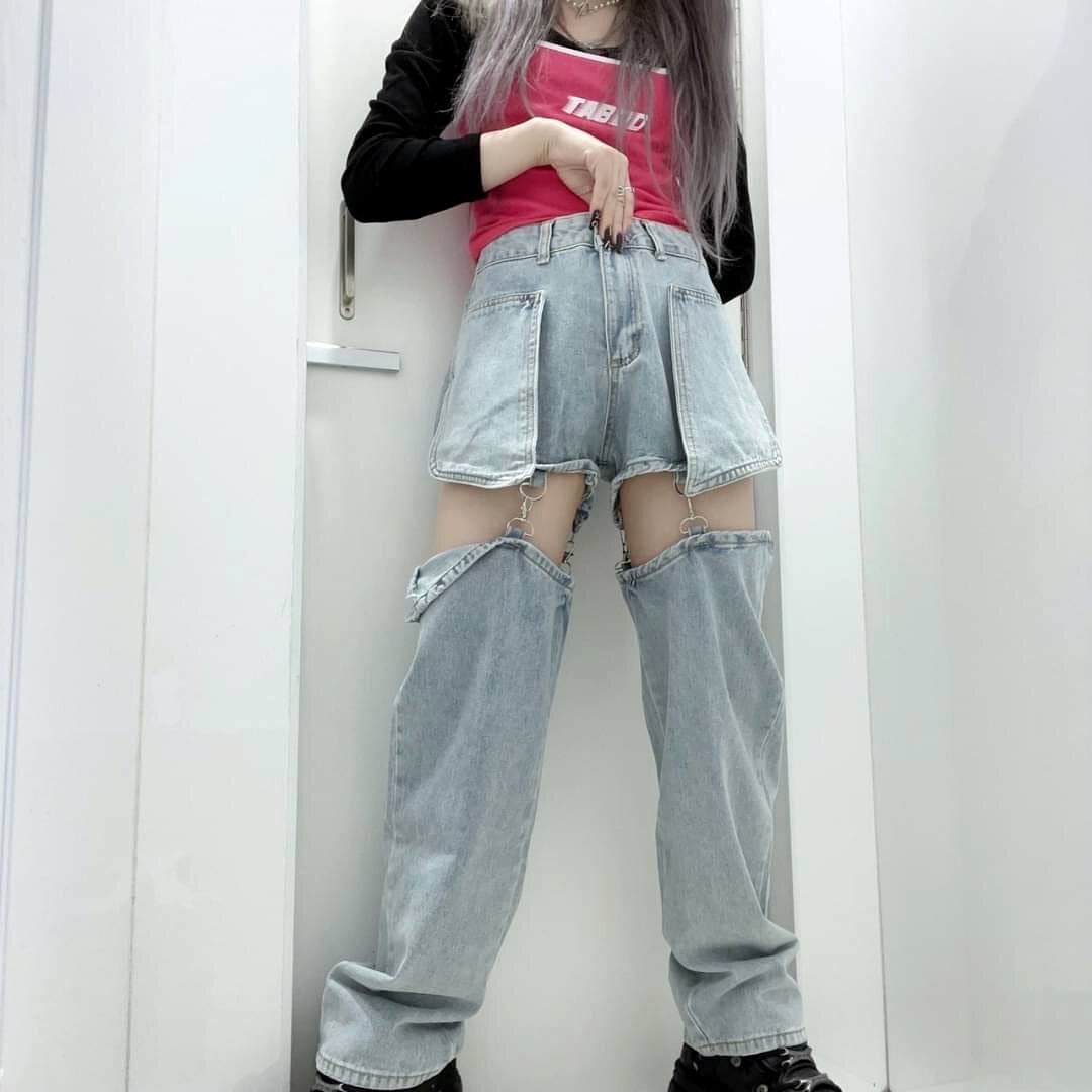 美品!johnundercover ドッキングデニムパンツ サイズ3 - agedor.ma