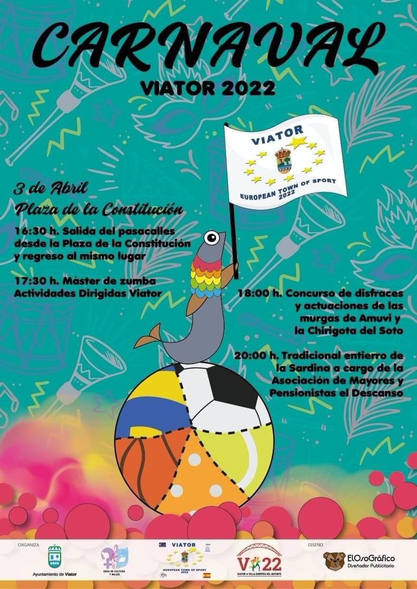 Sport and carnival. #viator European Town of Sport 2022 (Spain) 
#ACESEurope #beactive