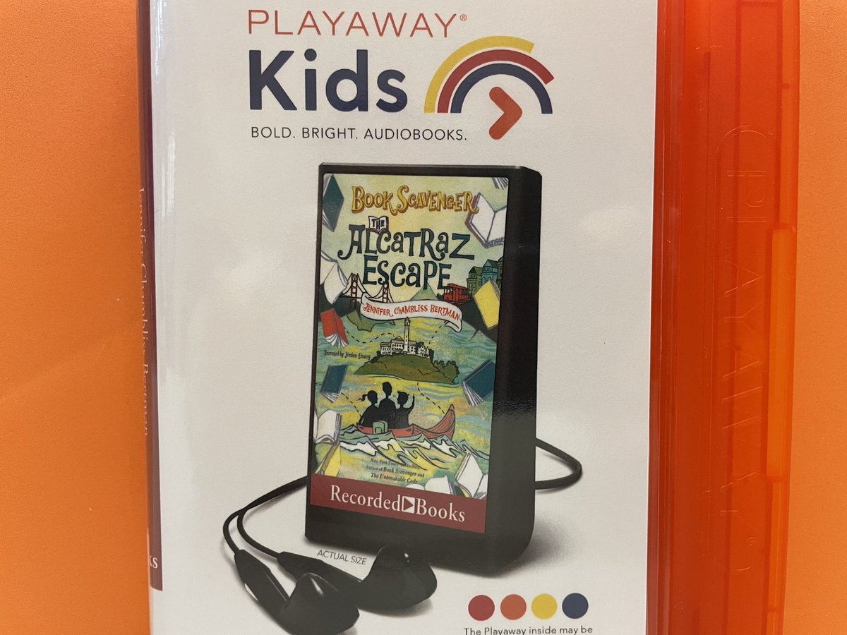 A Playaway A Day:
Book Scavenger: The Alcatraz Escape by <a href="/jabertie/">bertie Jakeman</a> 
Join Emily and James as they problem-solve their way out of the most epic of escape rooms: Alcatraz! <a href="/CherryTreeElem/">Cherry Tree Elem.</a> <a href="/wearefindaway/">Findaway</a> #CarmelEdFdn Honored to be funded by a Carmel Education Foundation Grant
