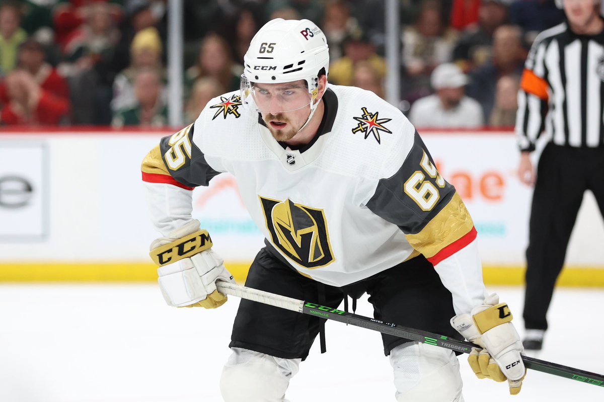 GoldenKnights's tweet image. Congratulations to Zack Hayes on making his NHL debut tonight!! 👏