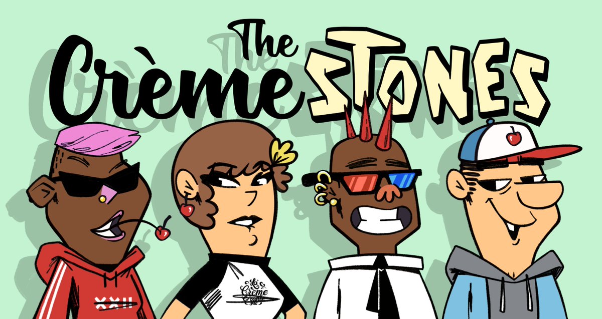 Cremestones's tweet photo. 1/6 - Meet the Crèmestones - a ‘community token’ of 9,999 quirky and creative NFT avatars inspired by vintage pop-culture cartoons.
Hailing from the planet BAD and HQs are at La Crème Creative Inc., coming to the Ethereum Blockchain. ⬇ https://t.co/2wTiPxqp3x