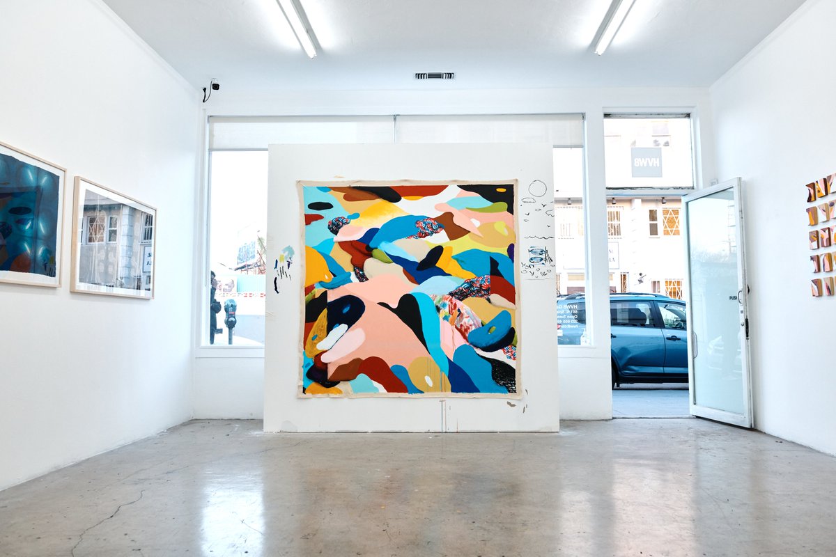 teebsio's tweet photo. A bit late but its the 1 year anniversary of 'As We Are' group showing I put together in Los Angeles w @HVW8 Gallery. really special to have some of my favorite people offer work to show and getting to paint with my daughter. Some video elements here - https://t.co/VtjzUYKhKP https://t.co/4A9NKC6dNN