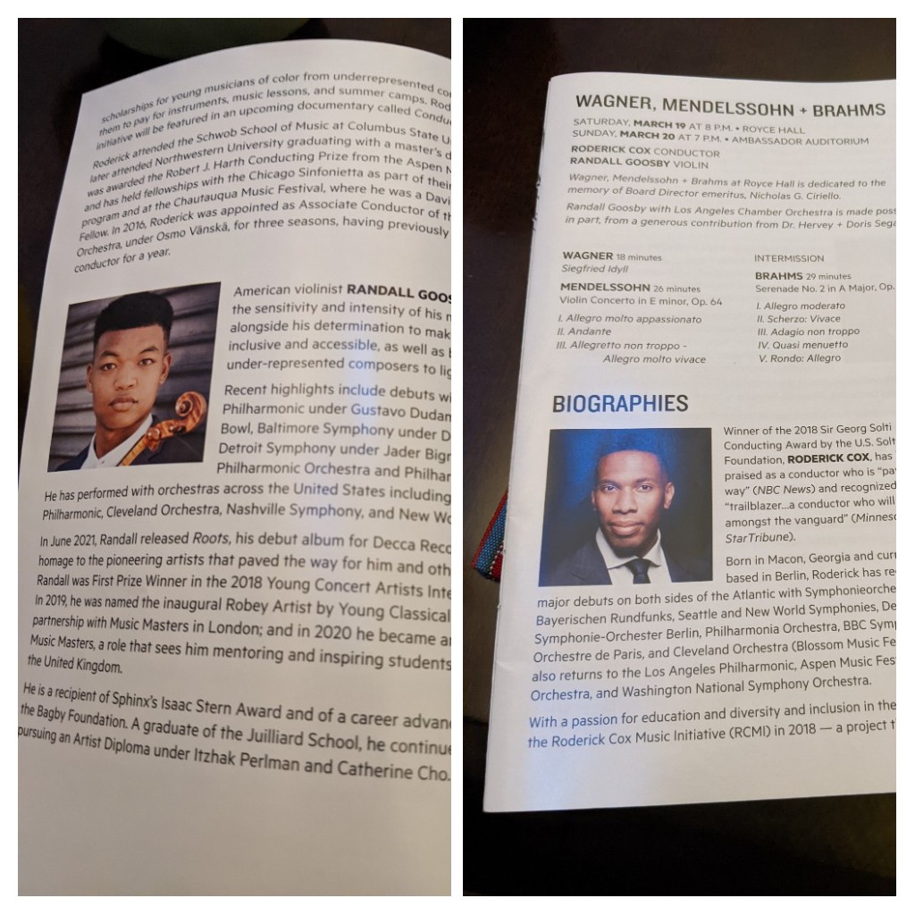 jhjones's tweet photo. Sunday night @LACOtweets: #RoderickCox conducting #Wagner, Brahms and #Mendelssohn, fearuring Violinist @RandallGoosby his violin concerto in E Minor. Then encore encore! #CTPerkinson #LouisianaBluesStrut #TYVVM to #Donors of all levels! https://t.co/8ZlAA0Nu3f