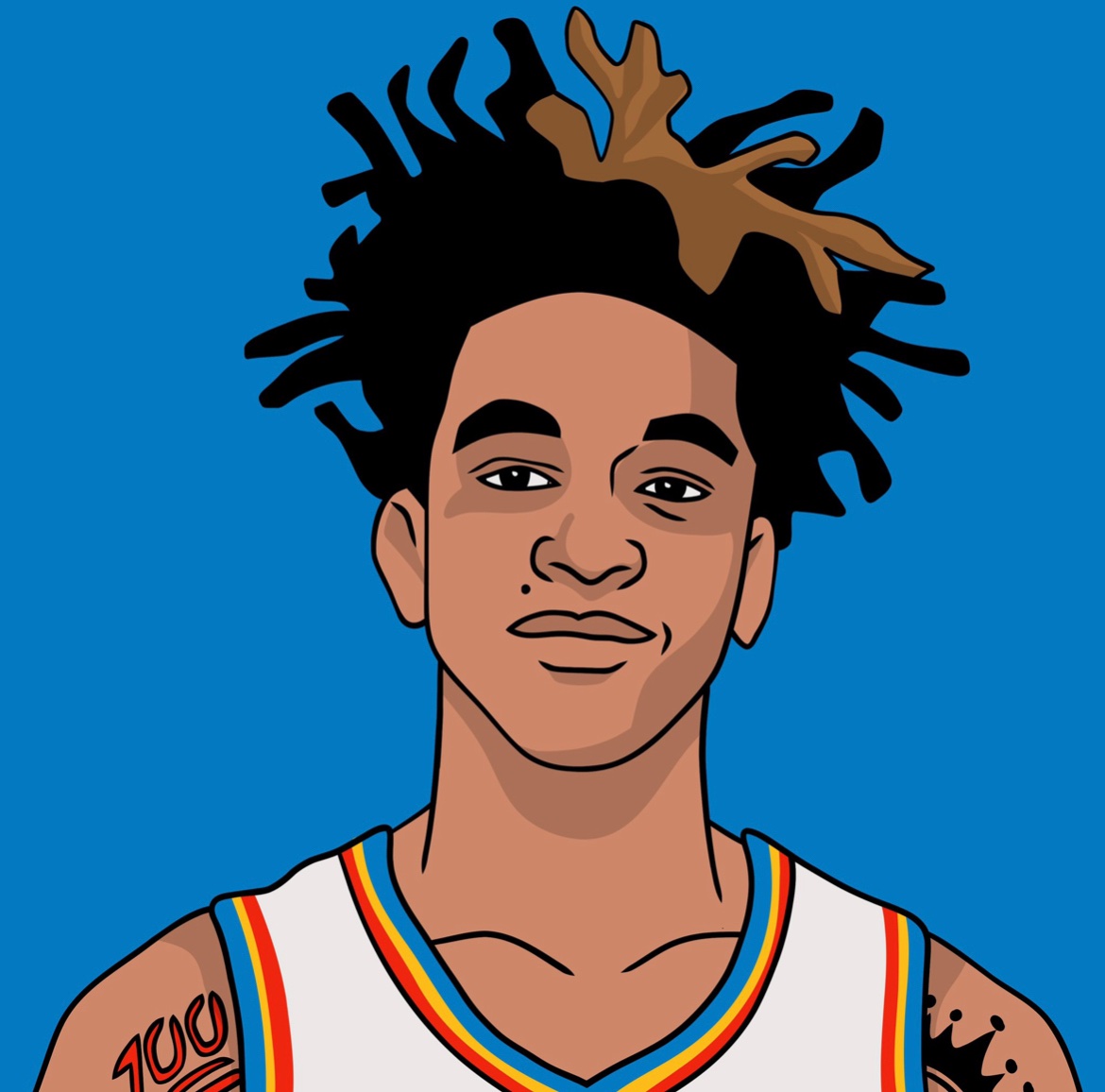 HoopFocusX's tweet photo. Tre Mann today:

35 points (career-high)
13/21 from field
7/11 from 3
7 rebounds 
4 assists 
78 TS%

He now holds the record for most points by a Thunder rookie EVER. https://t.co/FaA1nQcjz1