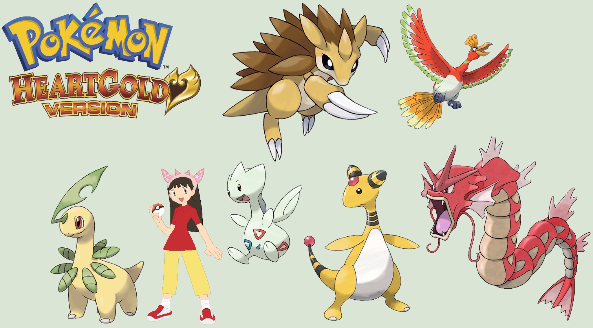 My Pokemon Heart Gold Version Team (Post-Game) by DrewBear0496 on