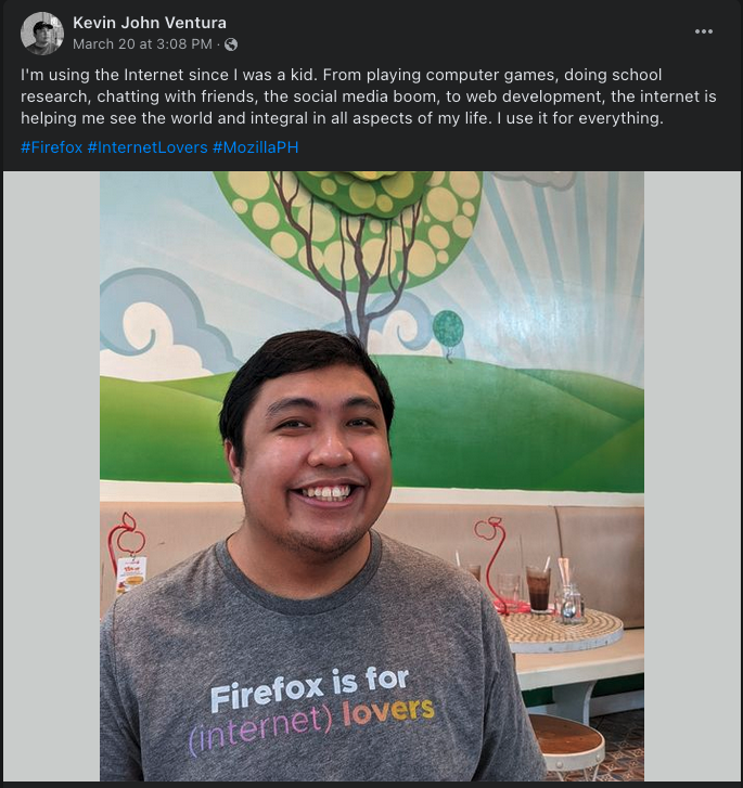 MozillaPH's tweet photo. We asked Pinoy Mozillians what do they love about the Internet...
#MozillaPH #FirefoxPH #Firefox #InternetLovers #InternetPH #PHInternet https://t.co/14BrO1T9qx