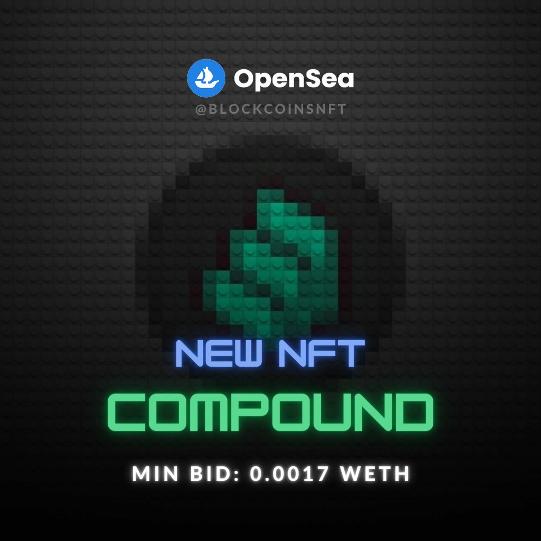 blockcoinsnft's tweet photo. 🔥New NFT: Compound (COMP). Min Bid: 0.0017 WETH. https://t.co/vNkC7xktV9
#nft #opensea #nftart #nftcommunity #crypto #cryptotrading #cryptoart #nfts #blockcoins #coin #cryptocurrency #cartoon #art #nftartist #coolcats #boredapeyachtclub #nftdrop #ethereum #digitalart #cryptoart https://t.co/965FZyUq13