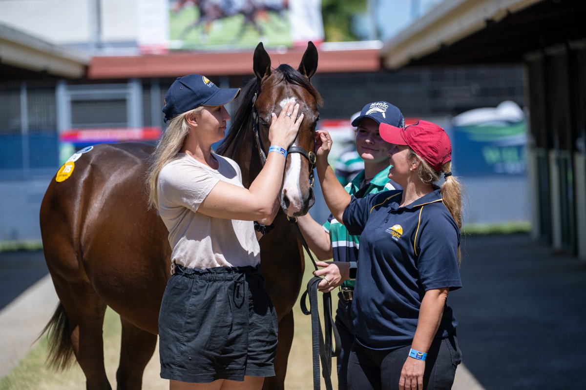 mmsnippets's tweet photo. Our boy! 
The team from @FirstLight_FLR are celebrating the purchase of the Russian Revolution colt from Right of Way offered by @LyndhurstJeff. The colt is the current sale topper at $230,000. He will be trained by Adrian Bott &amp; @GaiWaterhouse1. 
#MMGCMarch2022 https://t.co/kbhKRrngGF
