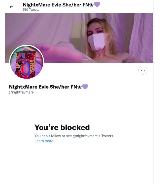 Nestorm888's tweet photo. Make me feel sick, such a bitch, blocked me. https://t.co/jRNmVP2Bc6