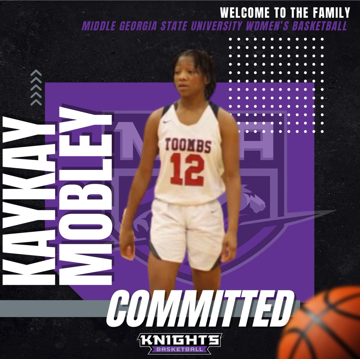Middle Georgia State Women’s Basketball (@mgawbb) on Twitter photo We are excited to announce the commitment of KayKay Mobley! <a href="/kay_baller14/">Kidhooper21🐐</a>
5’7
Guard
2022 - Toombs County High School
Lyons, GA We are excited to announce the commitment of KayKay Mobley! <a href="/kay_baller14/">Kidhooper21🐐</a>
5’7
Guard
2022 - Toombs County High School
Lyons, GA