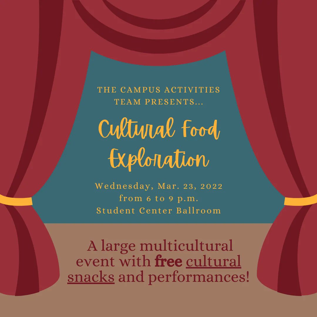 Our Cultural Organization Exploration is on Wednesday, Mar. 23 from 6 to 9 p.m.! Join us: buff.ly/3qliIFt