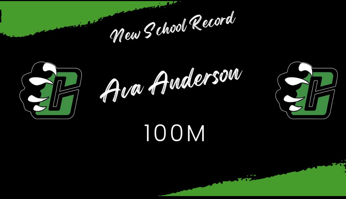 CliftonCCTrack's tweet photo. We had a new school record set last week in the 100m. Congrats to Ava Anderson! https://t.co/t1eqA7CrUg