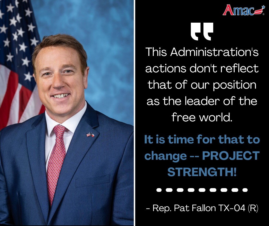 AMACforAmerica's tweet image. We wholeheartedly agree @RepPatFallon! 

#AMACforAmerica #ProjectStrength #America