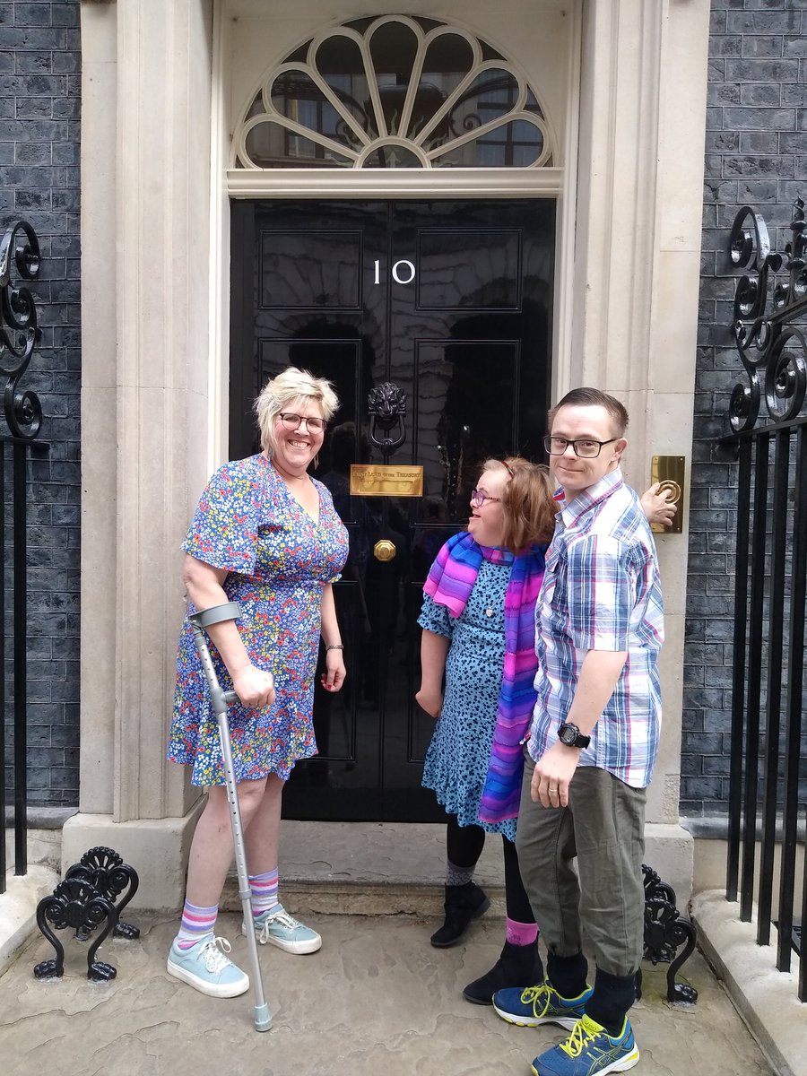 HeidiCrowter95's tweet photo. Happy #WorldDownSyndromeDay Today we went to Downing street.... sadly Boris wasn't there &amp; then went to parliament for a lovely tea party. We met lots of MP's &amp; Lords &amp; hope soon to hear that the DS bill has become the DS act!! https://t.co/Tw6gIqJ8ck
