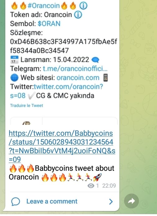 OranCoin Official tweet media