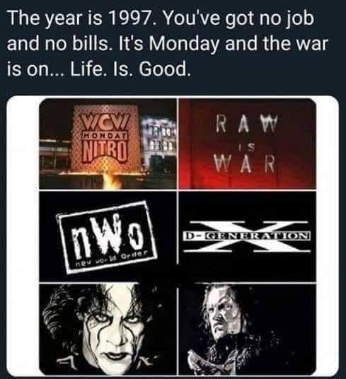 EmbraceUp's tweet photo. should the guys on @letmebookpod do a nostalgia episode on the Monday Night Wars?? let us know
#wwe #wcw #ecw #nitro #mondaynightraw #nwo #dx #prowrestling #postcating #everythingiswrestling https://t.co/nQxfbR2NwT