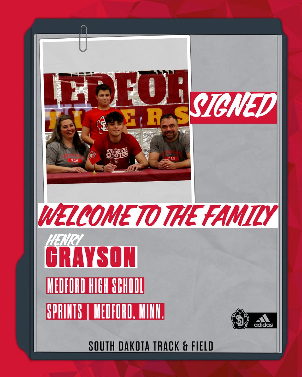 SDCoyotesXCTF's tweet photo. Welcome to the @SDCoyotes family, Henry!

#GoYotes x #WeAreSouthDakota  🐾 https://t.co/QxBUoDmqJQ