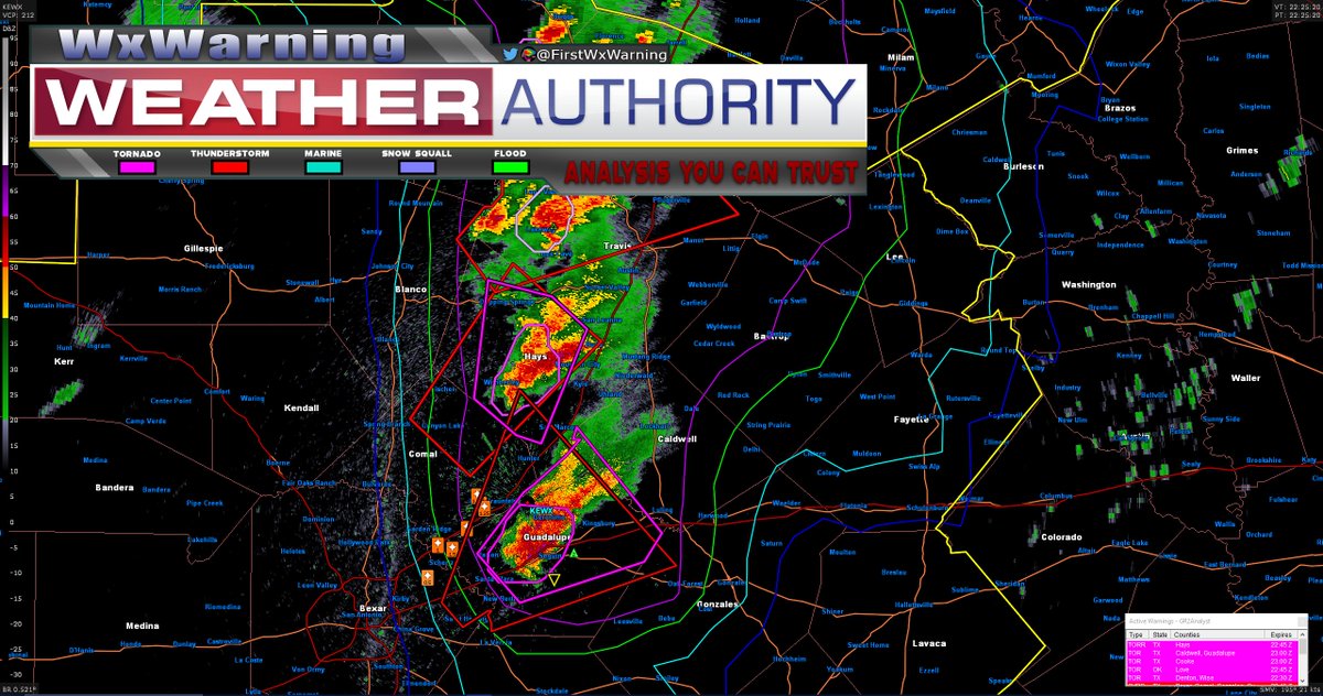Some of the dry line initiation has finally gone #tornado warned as these supercells have started moving into the highly sheared environment across central #Texas I wouldn't be surprised if more tornado warnings begin to pop up in the near future #severewx #severeweather #txwx