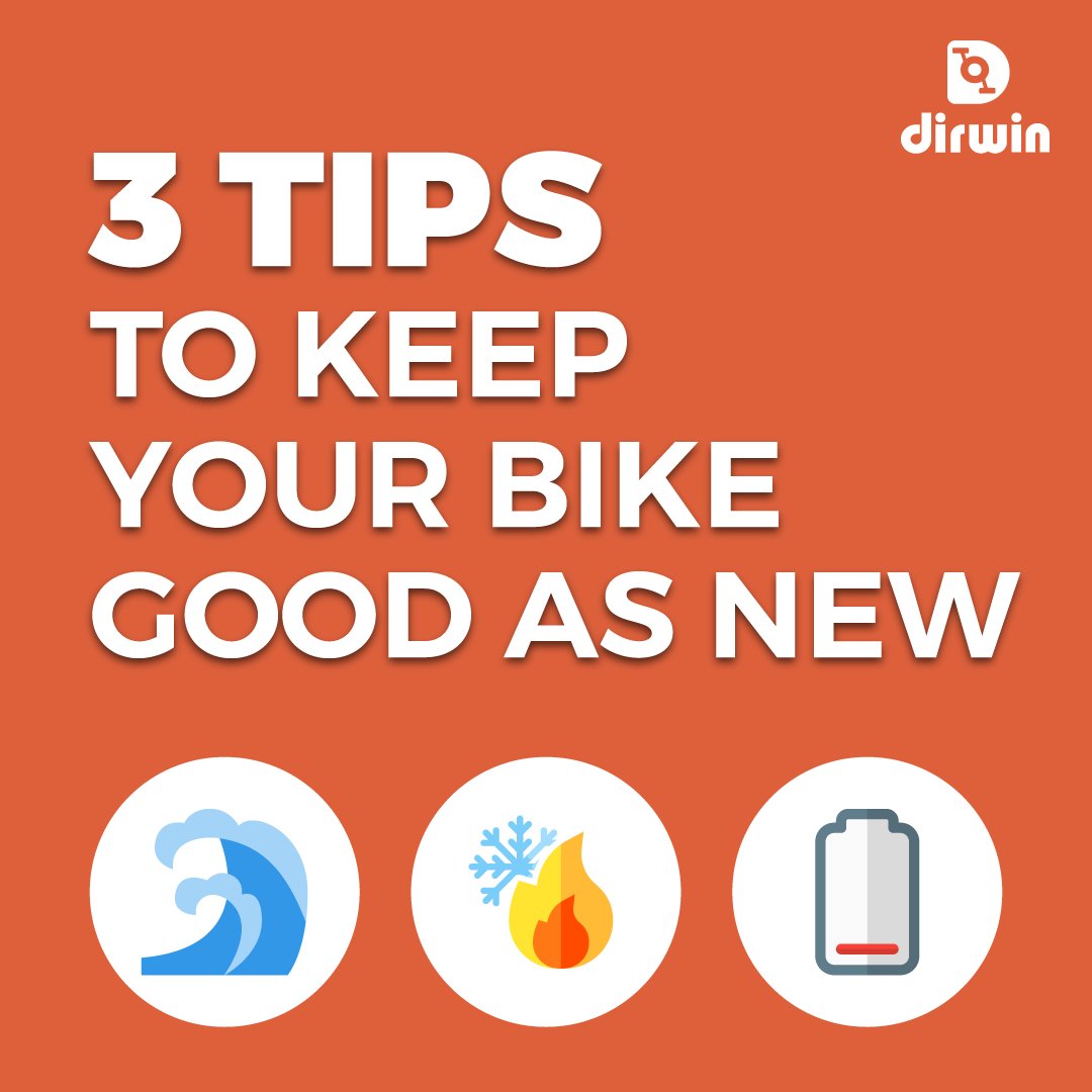 dirwinbike's tweet photo. Are you looking for some tips to keep your bike as new as possible? Read on then! It is very important to keep the battery healthy
You can do so in the following ways: 
1. Don't ride in saltwater 
2. Avoid extreme temperatures 
3. Don't drain the battery completely 
#dirwinbike https://t.co/RQhRFzsUmN