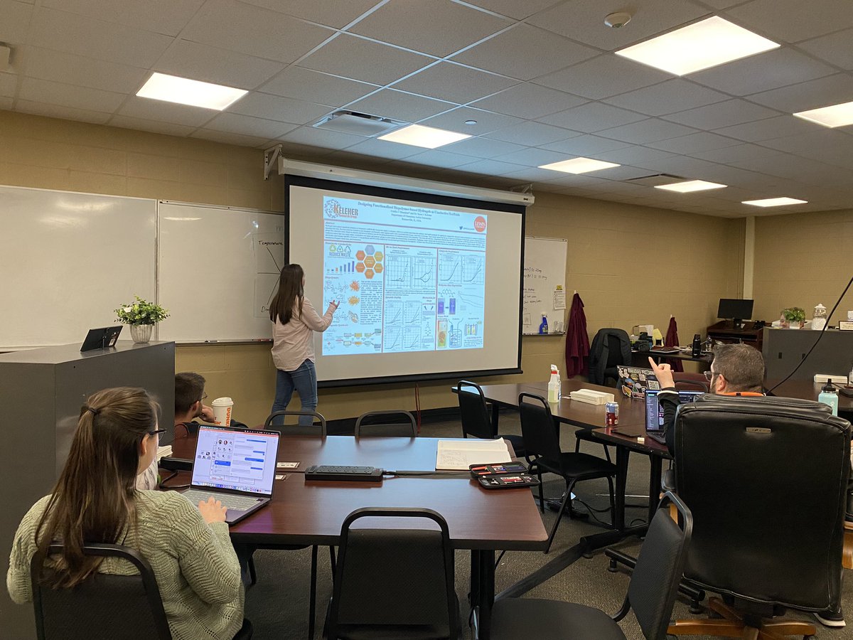 DKLab_LewisU's tweet photo. So excited for our research collaboration with @NIU!!! Our students are busy reviewing their posters! #KRG #Chemistry #PosterTime https://t.co/BX6iFyA35W
