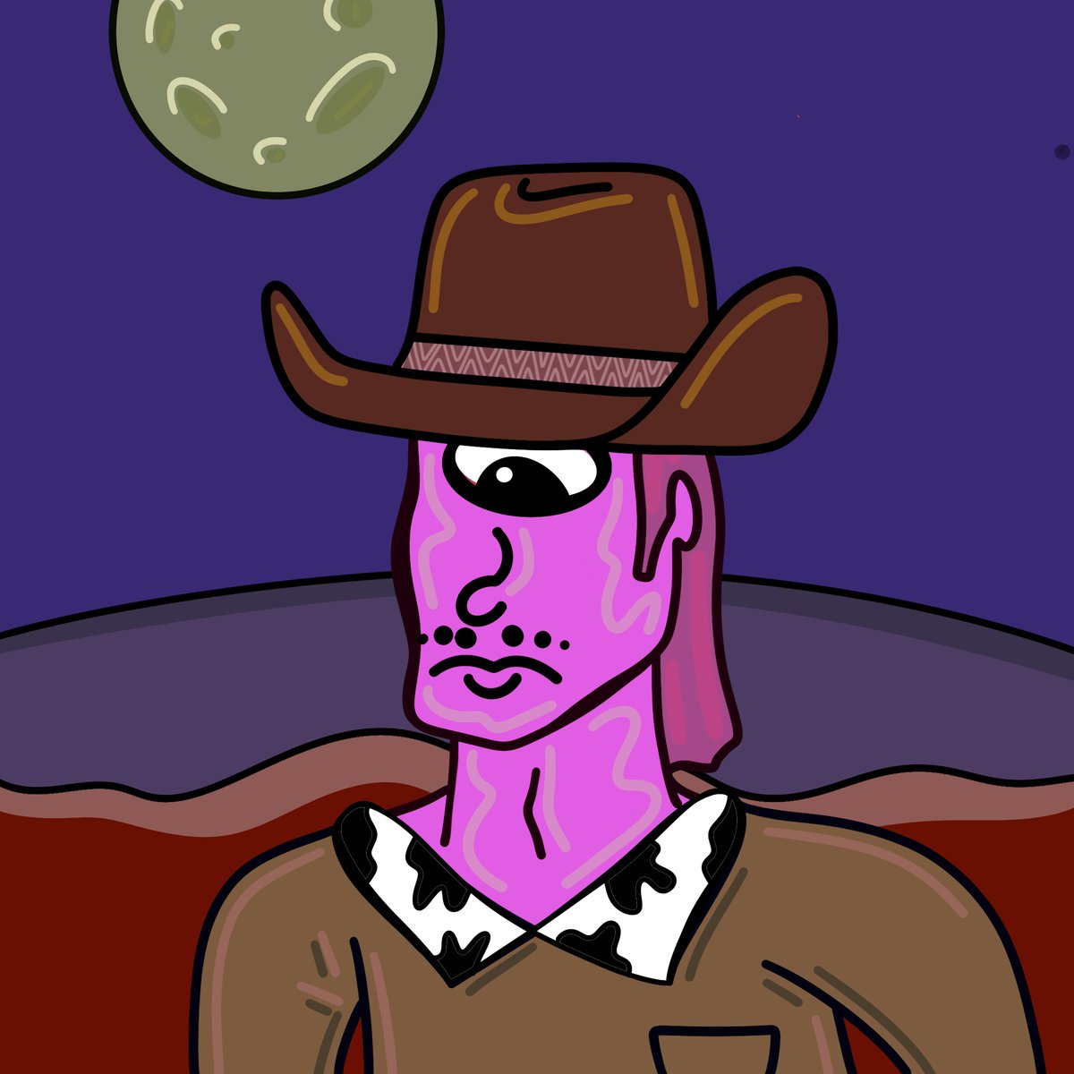 CowboyClubNFT's tweet photo. 🚨RARE COWBOY🚨

SUPER RARE BACKGROUND!🌑🚀
PINK ALIEN!🍄👽

#NFTs #NFTStaking #NFTProject #nftart #NFTCommumity #NFTCollection #NewNFTProfilePic #newNFTs https://t.co/Ngbr4KCvDZ